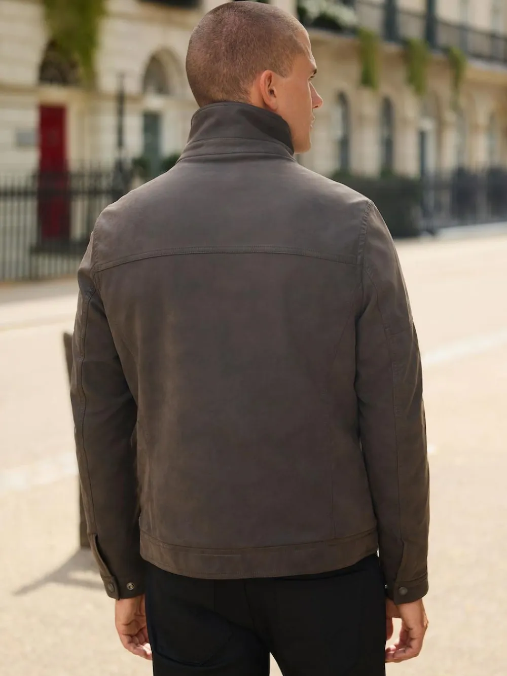 Next Brown Borg Lined Faux Leather Jacket^ Coats & Jackets|Coats & Jackets