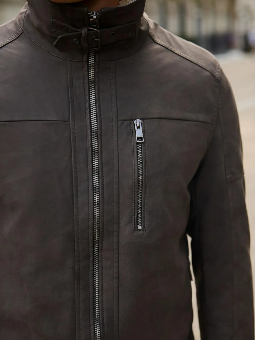 Next Brown Borg Lined Faux Leather Jacket^ Coats & Jackets|Coats & Jackets