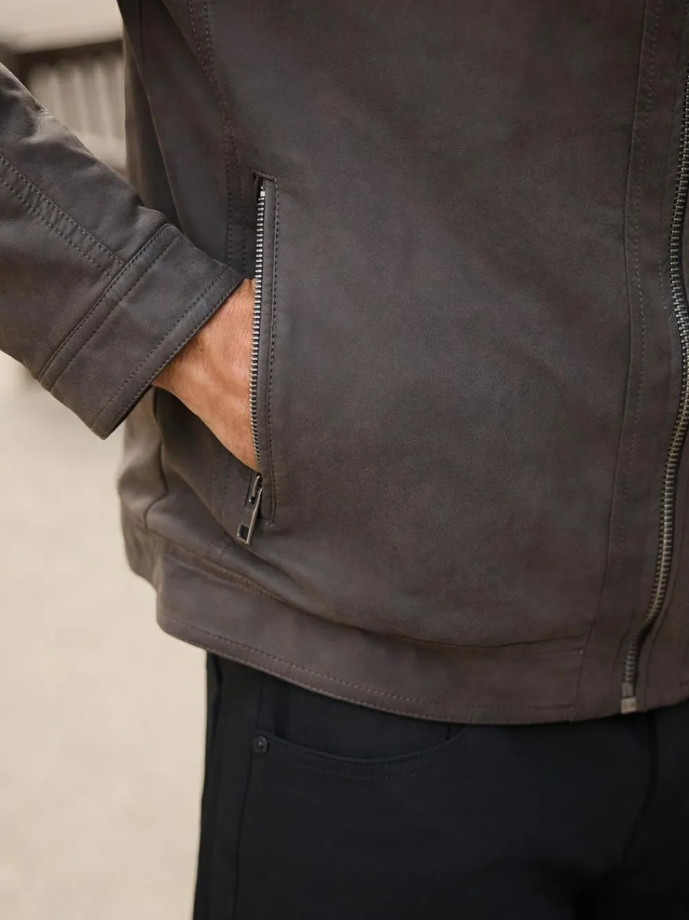 Next Brown Borg Lined Faux Leather Jacket^ Coats & Jackets|Coats & Jackets