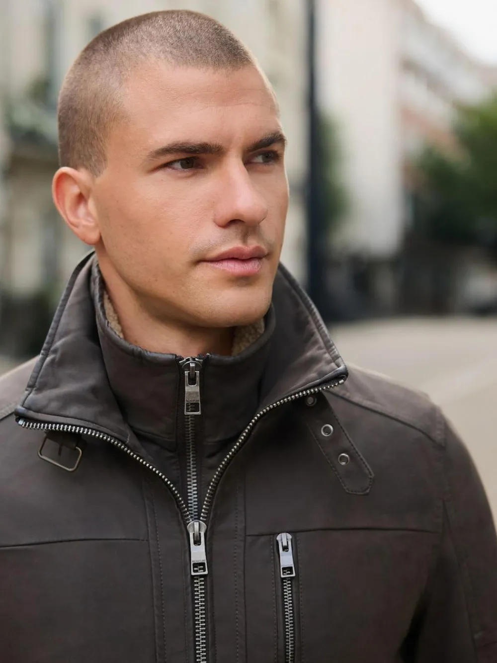 Next Brown Borg Lined Faux Leather Jacket^ Coats & Jackets|Coats & Jackets