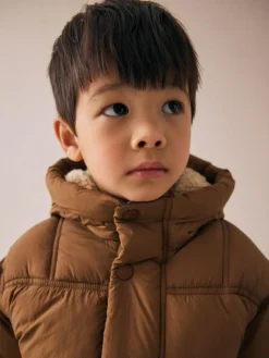 Next Borg Lined Padded Shower Resistant Coat (3mths-7yrs)^BOY Baby Winter Clothing|Coats, Jackets & Pramsuits