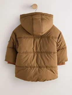 Next Borg Lined Padded Shower Resistant Coat (3mths-7yrs)^BOY Baby Winter Clothing|Coats, Jackets & Pramsuits