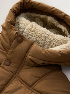 Next Borg Lined Padded Shower Resistant Coat (3mths-7yrs)^BOY Baby Winter Clothing|Coats, Jackets & Pramsuits