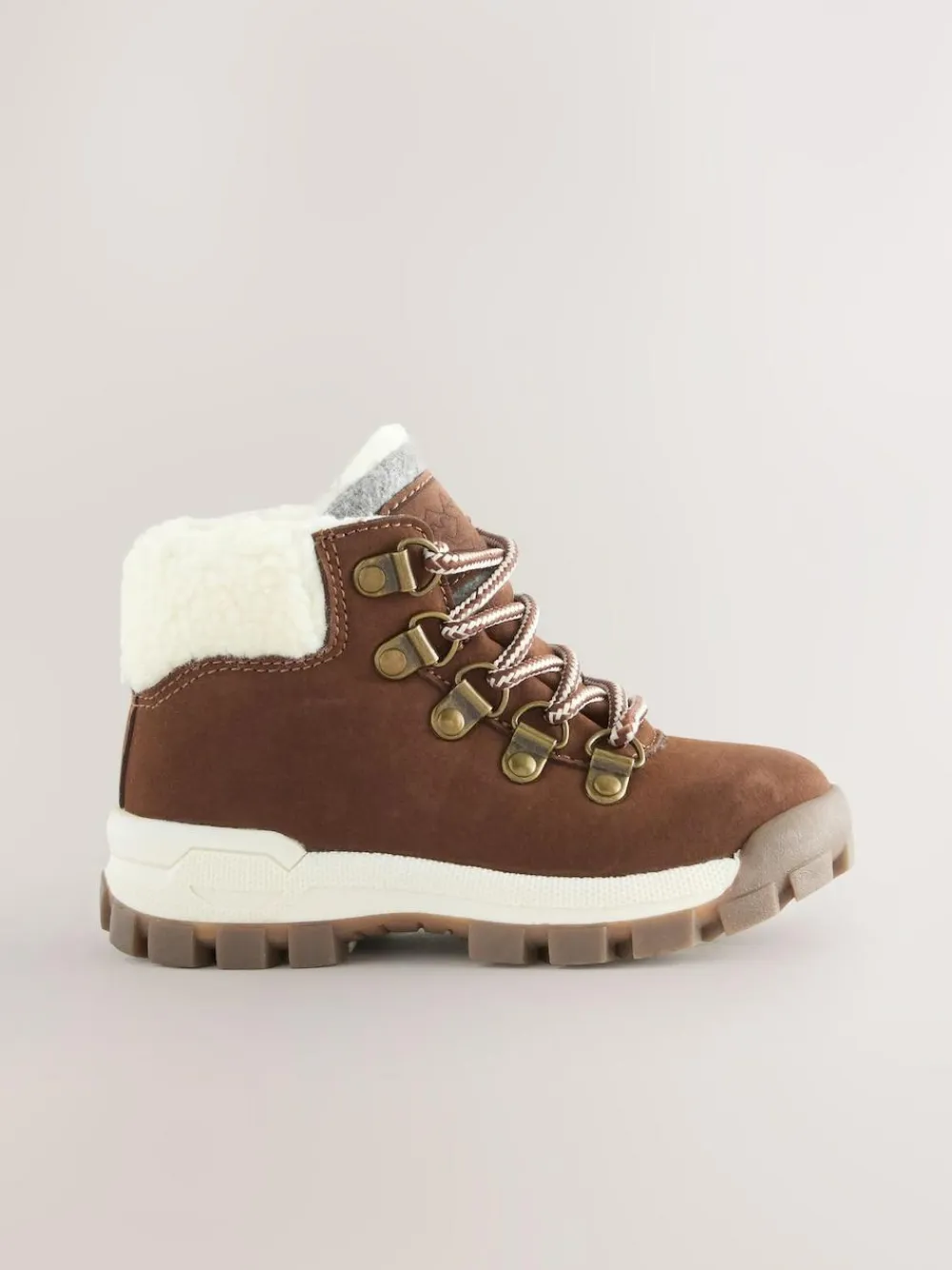 New Next Thermal Thinsulate™ Lined Hiker Boots Brown Borg