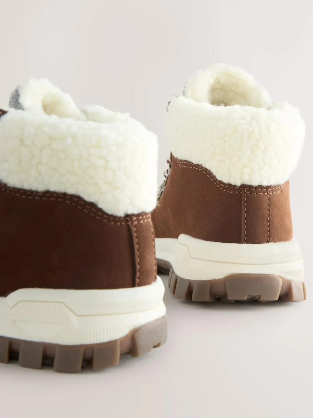 New Next Thermal Thinsulate™ Lined Hiker Boots Brown Borg