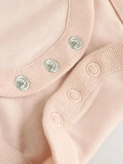 New Next Brown Cherry Quilted Dungaree and Bodysuit Baby 2 Piece Set (0mths-3yrs)