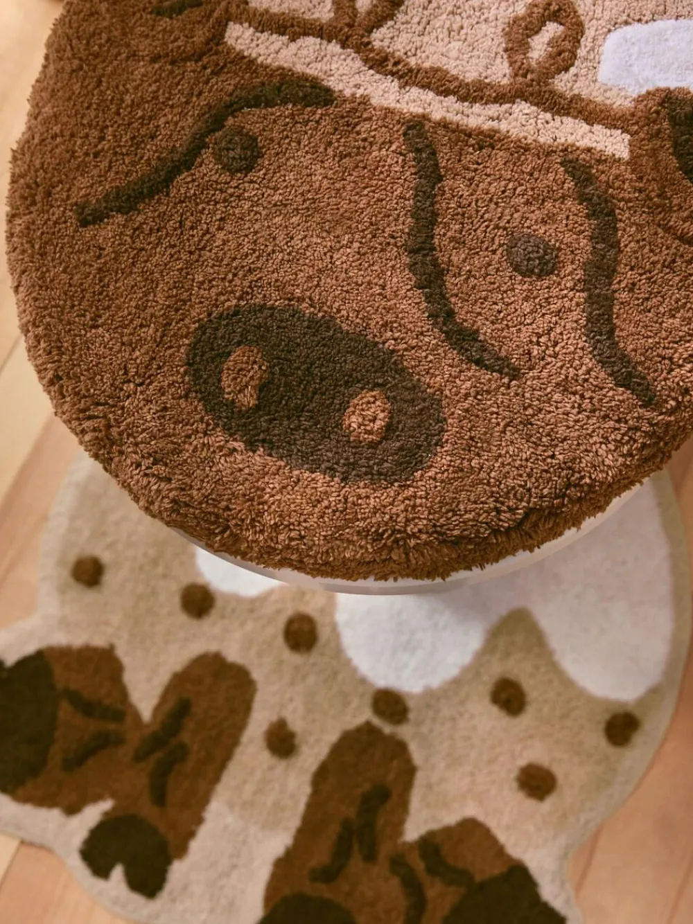 Next Brown Christmas Hamish The Highland Cow 100% Cotton Pedestal Set^ Towels & Bathmats