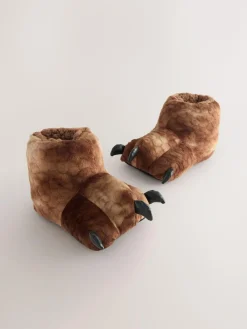 Next Brown Dinosaur Claw 3D Slipper Boots^BOY Nightwear