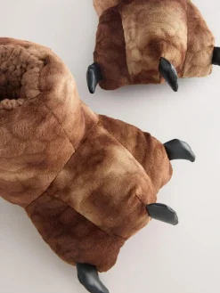 Next Brown Dinosaur Claw 3D Slipper Boots^BOY Nightwear