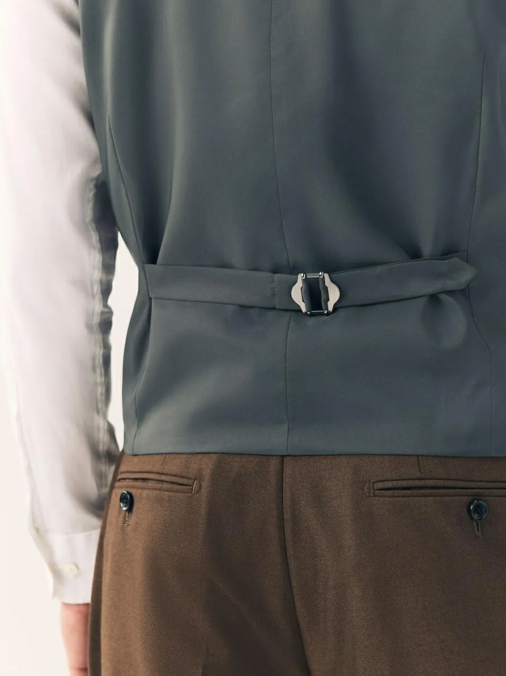 Best Next Flannel Suit Waistcoat Brown