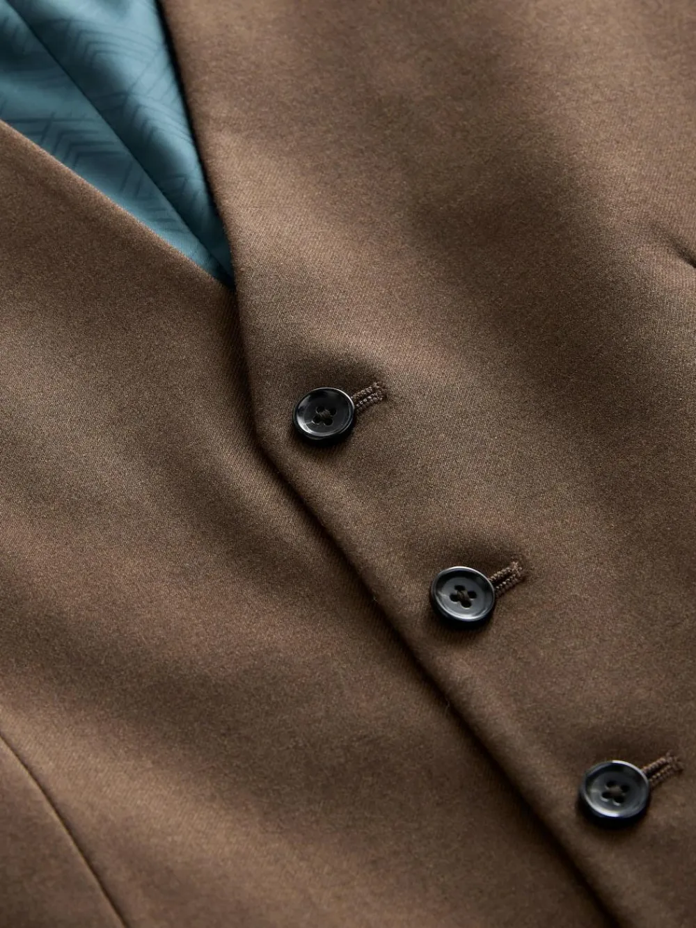 Best Next Flannel Suit Waistcoat Brown