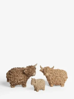New Next Brown Hamish the Highland Set of 3 Cow