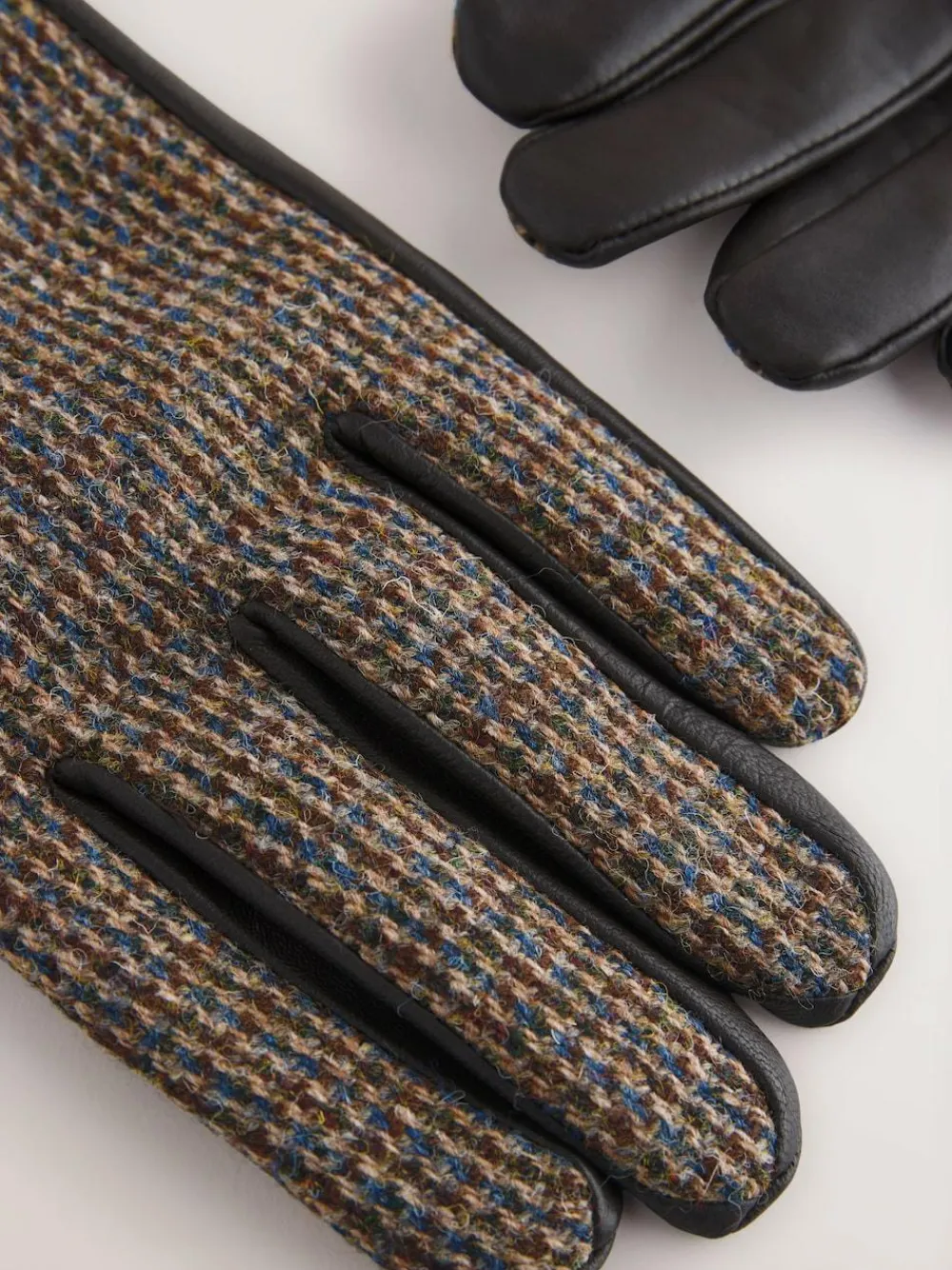 Next Harris Tweed And Leather Gloves^ Hats, Gloves & Scarves|Hats, Scarves & Gloves