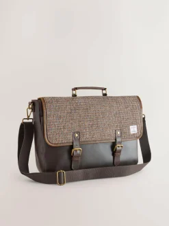 Next Brown Harris Tweed Messenger^ Bags
