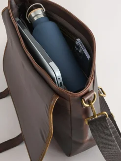 Next Brown Harris Tweed Messenger^ Bags