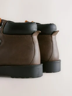 Next Brown Leather Hiker Style Boots^ Boots|Boots