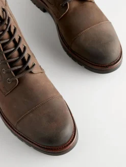 Next Leather Toe Cap Zip Up Boots^ Boots|Boots