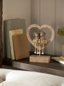 Clearance Next Brown Me and Moo Hamish The Highland Cow Heart Ornament