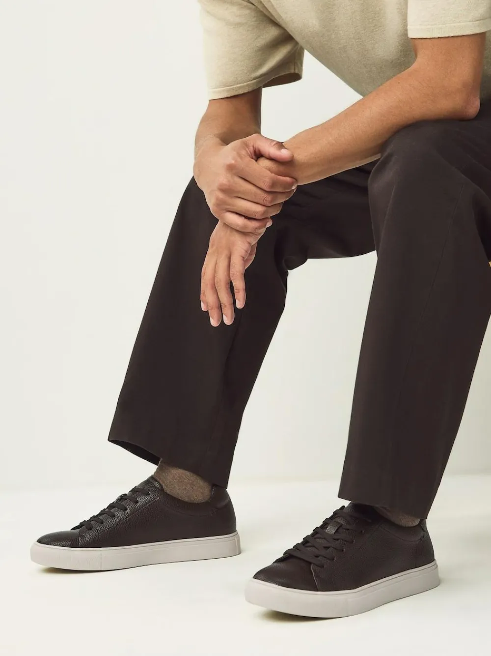 Clearance Next Brown Minimal Trainers