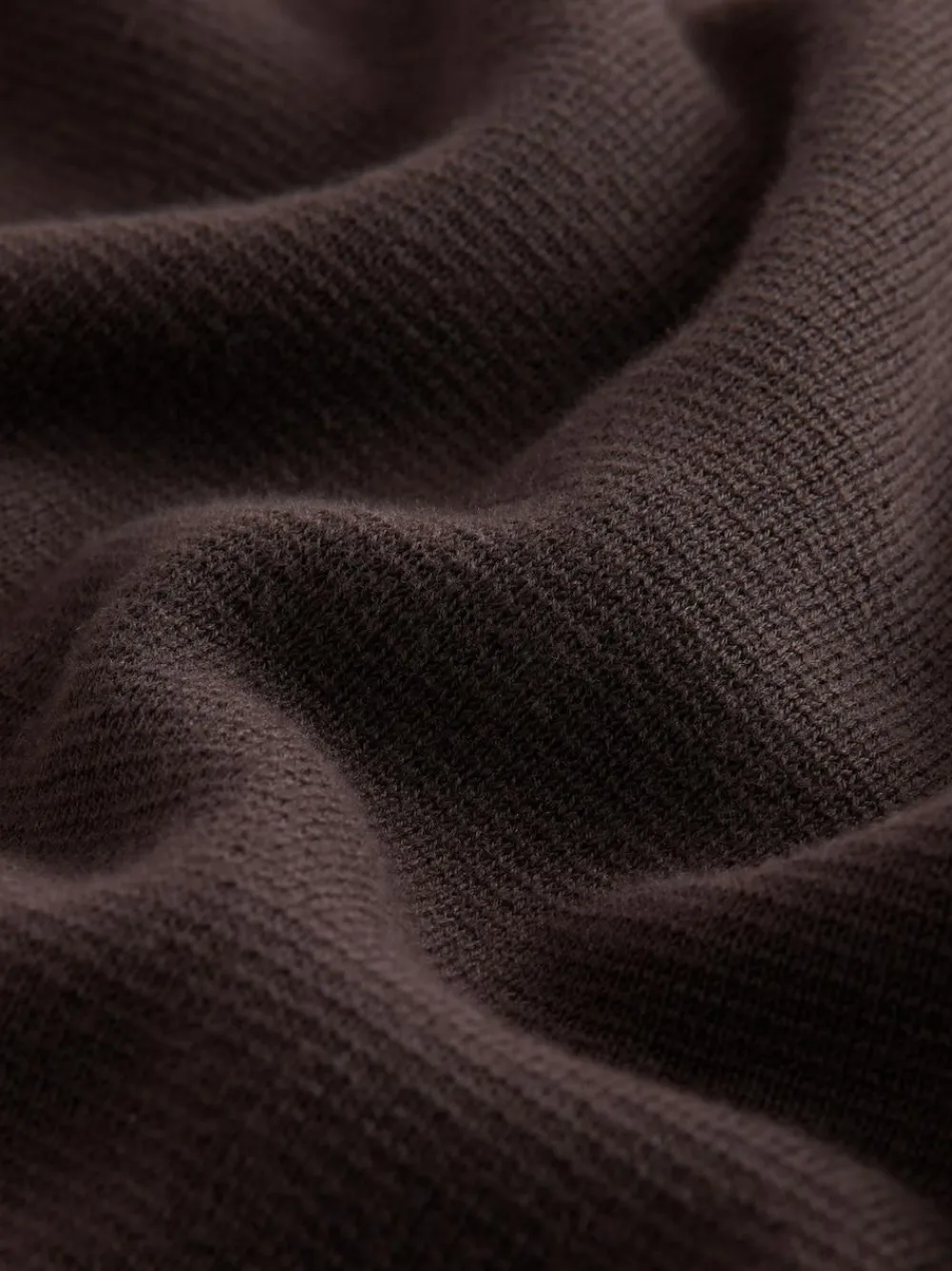 New Next Brown Plain N.Premium Regular Fit 100% Cotton Premium Quarter Zip Jumper