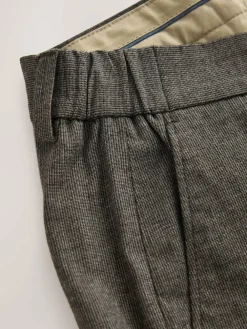 Next Regular Fit Smart Brushed Cotton Textured Trousers^ Pants & Chinos