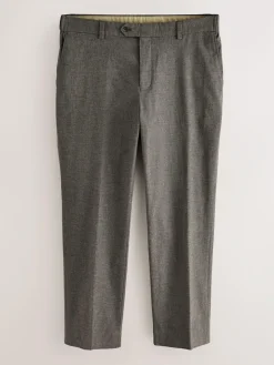 Next Regular Fit Smart Brushed Cotton Textured Trousers^ Pants & Chinos