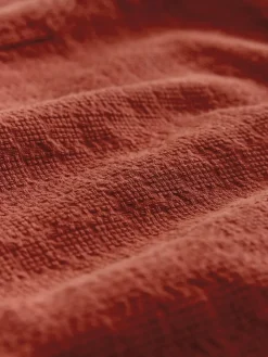 Discount Next Regular Fit Textured Waffle Long Sleeve Shirt Brown