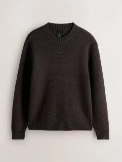Next Regular Fit Textured Crew Jumper^ Knitwear|Knitwear