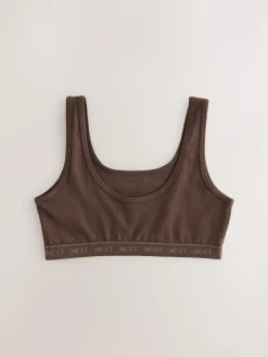 Clearance Next Brown Scoop Crop Tops 3 Pack (5-16yrs)