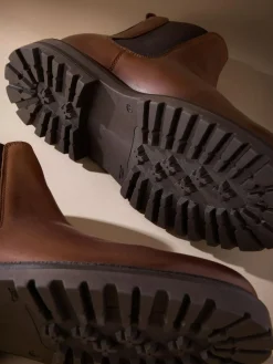 Next Brown Signature Leather Chelsea Boots