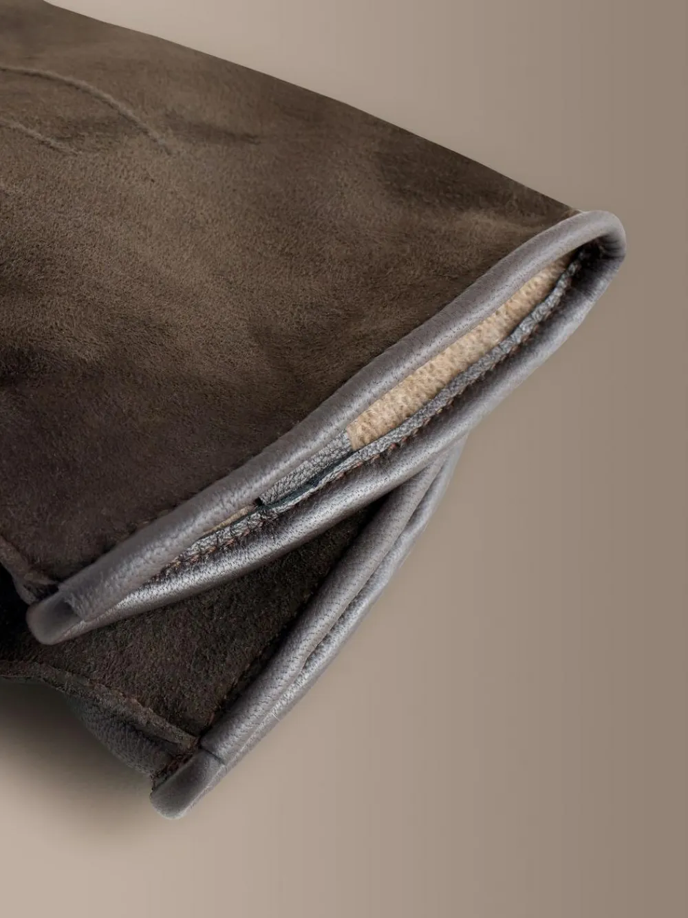 Hot Next Brown Signature Suede Gloves