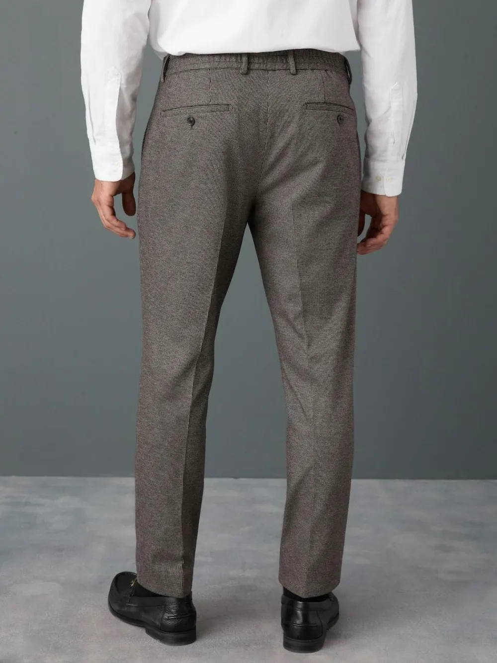 Next Slim Fit Smart Elasticated Back Textured Trousers with Stretch^ Pants & Chinos