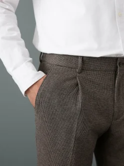 Next Slim Fit Smart Elasticated Back Textured Trousers with Stretch^ Pants & Chinos