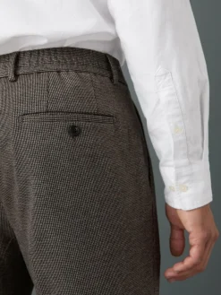 Next Slim Fit Smart Elasticated Back Textured Trousers with Stretch^ Pants & Chinos
