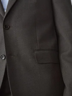 Next Brown Slim Fit Wool Blend Suit Jacket