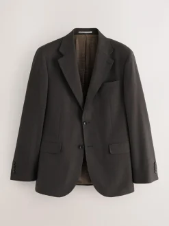 Next Brown Slim Fit Wool Blend Suit Jacket