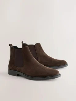 Next Brown Smart Suede Chelsea Boots^ Boots|Boots