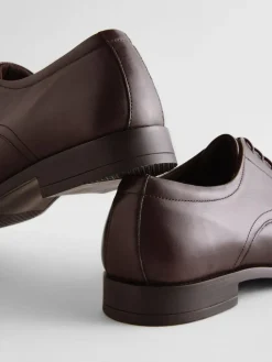 Next Standard Fit Leather Plain Derby Shoes^ Shoes