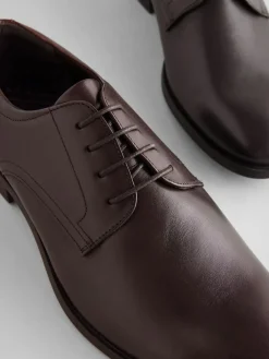 Next Standard Fit Leather Plain Derby Shoes^ Shoes