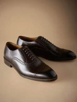 Next Standard Fit Signature Leather Sole Oxford Toe Cap Shoes^ Shoes