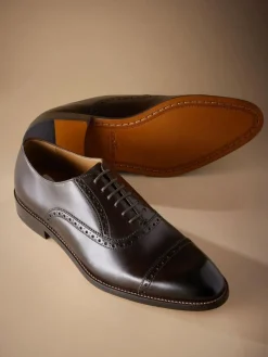 Next Standard Fit Signature Leather Sole Oxford Toe Cap Shoes^ Shoes