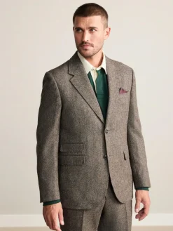 Next Tailored Fit Signature Abraham Moon 100% British Wool Donegal Suit Jacket^ Blazers & Formal Jackets|Suits & Tuxedos