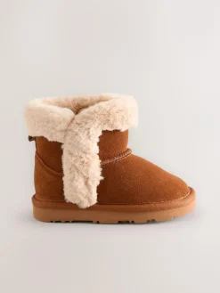 Best Next Tall Suede Pull On Boots Brown