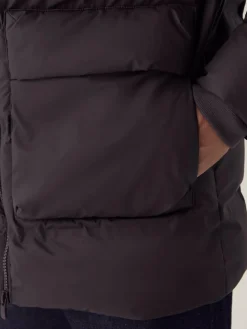 Discount Next ThermoGen Shower Resistant Rubbersied Puffer Coat Brown