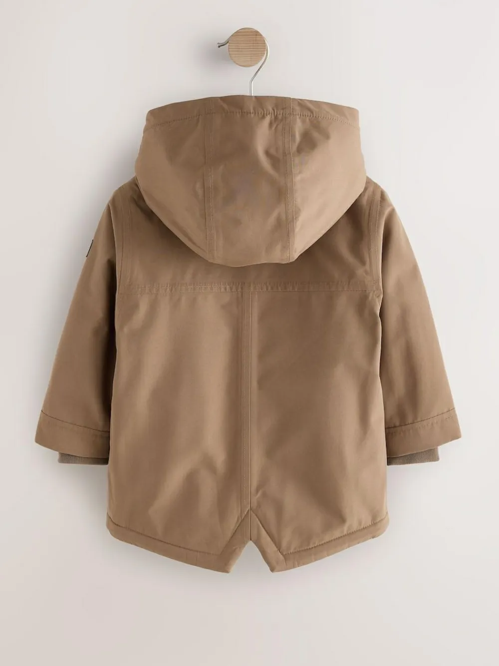 New Next Brown Waterproof Borg Lined Parka Coat (3mths-7yrs)