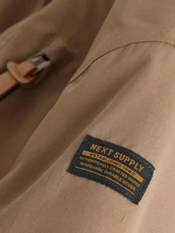 New Next Brown Waterproof Borg Lined Parka Coat (3mths-7yrs)