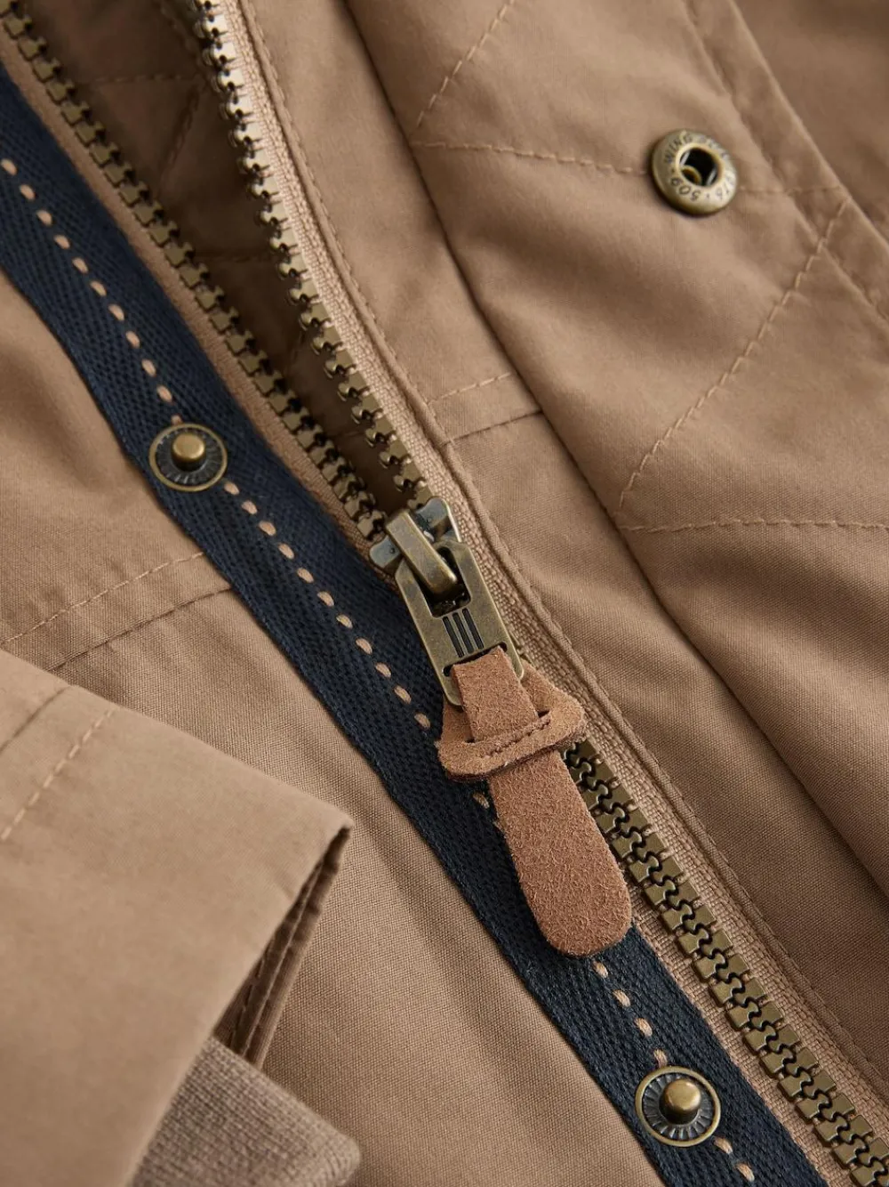 New Next Brown Waterproof Borg Lined Parka Coat (3mths-7yrs)