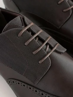 Discount Next Wide Fit Brogue Shoes Brown