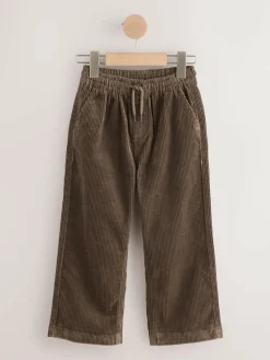 Online Next Wide Fit Corduroy Pull On Trousers (3-16yrs) Brown