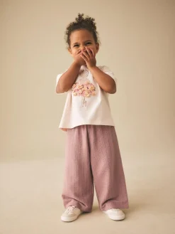 Next Wide Leg Trousers (3mths-7yrs) Brown